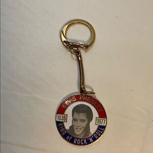 Elvis Presley King Of Rock N Roll 1935 1977 Vintage Key Ring